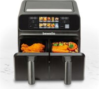 Bewello BW1002D AirFryer Forrólevegős sütő 4+4L 2200 Watt - Fekete