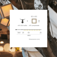 New Garden Vega Garland Kültéri Beltéri LED fényfüzér 8m - Meleg fehér