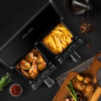 Eldom FR210 AirFryer Forrólevegős sütő 8L 2200 Watt - Fekete