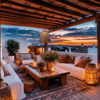 New Garden Positano 35 E27 függesztett lámpatest - Barna (izzó nélkül)