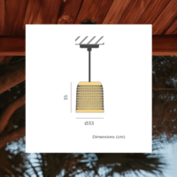 New Garden Positano 35 E27 függesztett lámpatest - Barna (izzó nélkül)