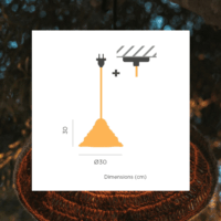 New Garden Maro Hang E27 függesztett lámpatest - Barna (izzó nélkül)