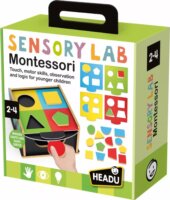 Headu Montessori formaválogató játék fából 16db formával