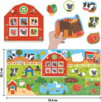 Headu Állathangok a farmon - hangot adó Montessori kirakó kicsiknek