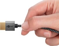Goobay 75757 Slim Ultra High Speed HDMI - HDMI 2.1 kábel 1m - Ezüst