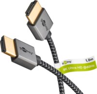 Goobay 75757 Slim Ultra High Speed HDMI - HDMI 2.1 kábel 1m - Ezüst