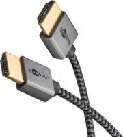 Goobay 75757 Slim Ultra High Speed HDMI - HDMI 2.1 kábel 1m - Ezüst