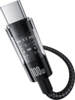 Baseus Gem USB-A apa - USB-C apa Adat és gyorstöltő kábel 2m - Fekete