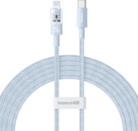 Baseus Gem USB-C apa - Lightning apa Adat és gyorstöltő kábel 2m - Kék