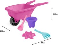 Wader 4 részes Homokozókészlet talicskával - Rózsaszín