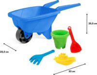 Wader 4 részes Homokozókészlet talicskával - Kék