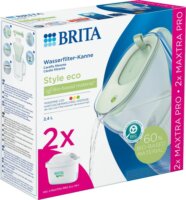Brita Style Eco Vízszűrő kancsó 2,4 L világoszöld + 2 db Maxtra Pro ALL-IN-1 filter