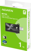 ADATA 1TB SC730 USB 3.2 Gen2 Külső SSD - Fekete