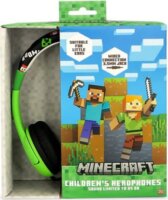 OTL MC1229 Minecraft Creeper Vezetékes Gyerek Fejhallgató - Zöld mintás