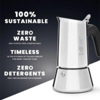 Bialetti 7255/CN Venus 6 személyes Kotyogós kávéfőző - Inox