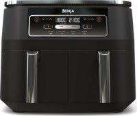 Ninja AF200EU AirFryer Forrólevegős sütő 2 x 3,8L 2400 Watt - Fekete / Ezüst