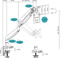 Advance ADV-ARM1XL Ergomount Xtrem 17"-45" TV / Monitor asztali tartó kar - Fekete