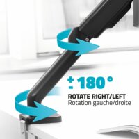 Advance ADV-ARM2 Ergomount Dual 17"-32" TV / Monitor asztali tartó kar - Fekete (2 kijelző)