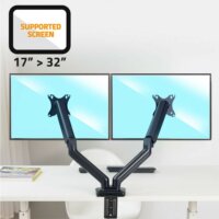 Advance ADV-ARM2M MecaMount Dual 17"-32" TV / Monitor asztali tartó kar - Fekete (2 kijelző)