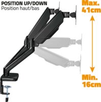 Advance ADV-ARM2M MecaMount Dual 17"-32" TV / Monitor asztali tartó kar - Fekete (2 kijelző)