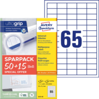 Avery Zweckform 6121-65 38 x 21,2 mm Címke tintasugaras és lézer nyomtatóhoz (4225 címke / csomag)