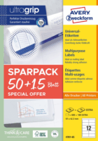 Avery Zweckform 4781-65 97 x 42,3 mm Címke tintasugaras és lézer nyomtatóhoz (780 címke / csomag)