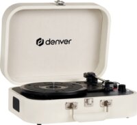 Denver VPL-130 USB Bakelit Vinyl lemezjátszó hordozható kofferben - Krém