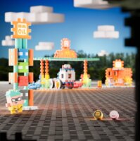 Marioinex Mini Waffle 148 darabos Benzinkút építő készlet