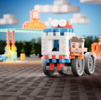 Marioinex Mini Waffle 148 darabos Benzinkút építő készlet