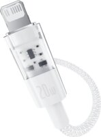 Baseus Gem USB-C apa - Lightning apa Adat és gyorstöltő kábel 1m - Fehér