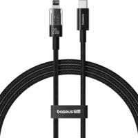 Baseus Gem USB-C apa - Lightning apa Adat és gyorstöltő kábel 1m - Fekete