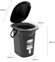 GreenBlue GB320BB Hordozható Kemping WC 19L - Fekete/Kék