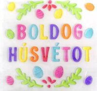 Boldog húsvétot! ablakzselé 20 x 25 cm