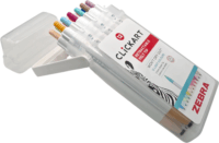 Zebra ClickArt Filctoll készlet - Vegyes színek (12 db / csomag)