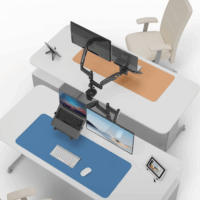 North Bayou H180FP 17"-27" TV / Monitor asztali tartó kar laptop állvánnyal - Fekete