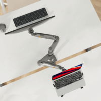 North Bayou H180FP 17"-27" TV / Monitor asztali tartó kar laptop állvánnyal - Fekete