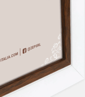 ZEP Caen CB657 13x18 Kéttónusú Képkeret - Fehér/Barna