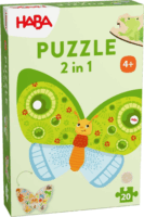 Haba pillangó 2az 1ben 20 darabos puzzle
