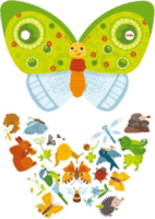 Haba pillangó 2az 1ben 20 darabos puzzle