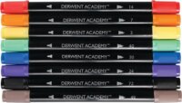 Derwent Academy Kétoldalas Filctoll készlet - Vegyes színek (8 db / csomag)