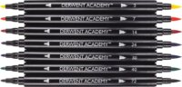Derwent Academy Kétoldalas Filctoll készlet - Vegyes színek (8 db / csomag)