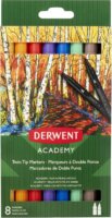 Derwent Academy Kétoldalas Filctoll készlet - Vegyes színek (8 db / csomag)