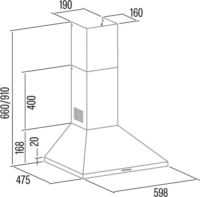 Cata VK 6000 X Kürtős Páraelszívó Szagelszívó - Fehér