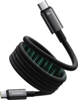 Baseus Tungsten USB-C apa - USB-C apa Mágneses Adat és gyorstöltő kábel 1m - Fekete