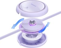 Baseus USB-C apa - Ligtning apa Kihúzható Adat és gyorstöltő kábel 1m - Lila