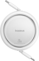 Baseus USB-C apa - Ligtning apa Kihúzható Adat és gyorstöltő kábel 1m - Fehér