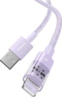 Baseus Gem USB-A apa - Lightning apa Adat és gyorstöltő kábel 1m - Lila