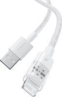 Baseus Gem USB-A apa - Lightning apa Adat és gyorstöltő kábel 1m - Fehér