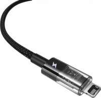 Baseus Gem USB-A apa - Lightning apa Adat és gyorstöltő kábel 1m - Fekete