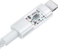 Baseus Gem USB-A apa - Lightning apa Adat és gyorstöltő kábel 2m - Fehér